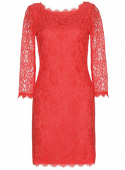 DIANE VON FURSTENBERG - Zarita Lace Dress Red - Rent Designer Dresses at Girl Meets Dress