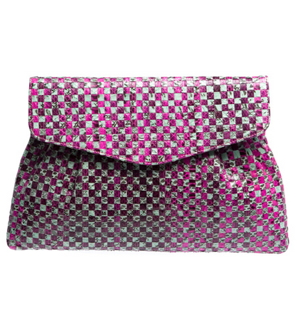 ANGEL JACKSON - Woven Atena Clutch - Designer Dress hire