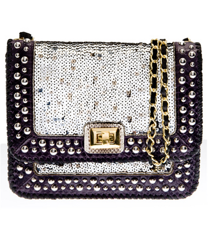 ANGEL JACKSON - Studded Sequin Satchel - Designer Dress hire