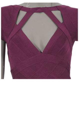 HERVE LEGER - Fushia Dress - Designer Dress hire