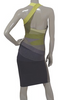 HERVE LEGER - Green and Grey Dress - Designer Dress hire