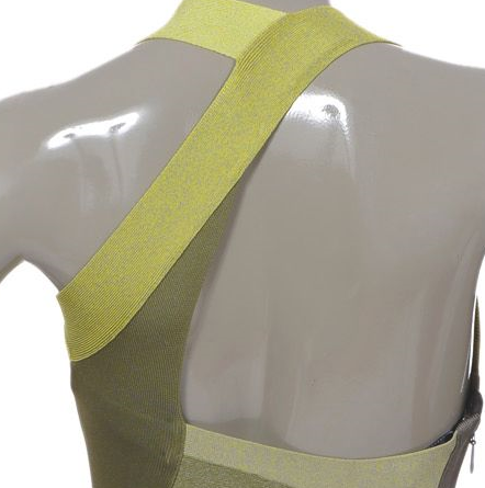 HERVE LEGER - Green and Grey Dress - Designer Dress hire