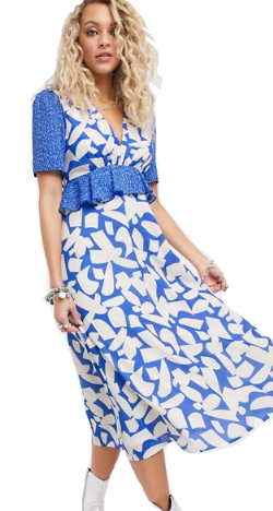 TWISTED WUNDER - Abstract Midi Dress - Designer Dress hire