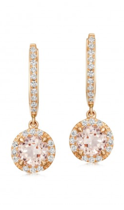 Morganite and Diamond Drop