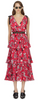 Self Portrait - Pleated Floral Midi Dress - Designer Dress hire