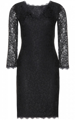 DIANE VON FURSTENBERG - Zarita Lace Dress Black - Designer Dress hire