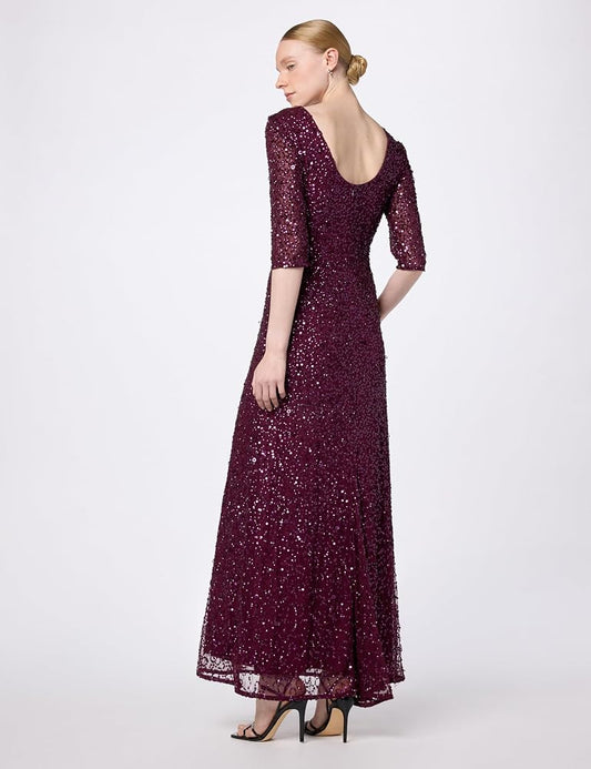 Cabernet Beaded Gown