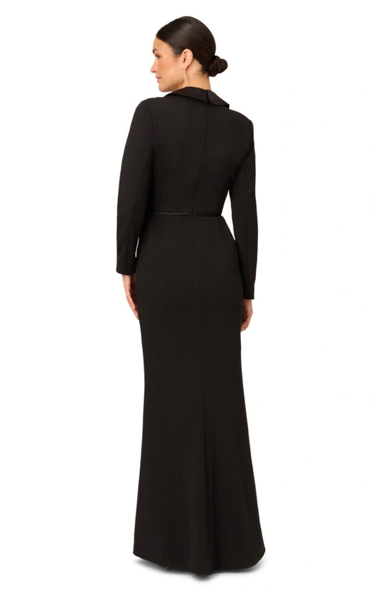 Tuxedo Gown With Jewel Buttons