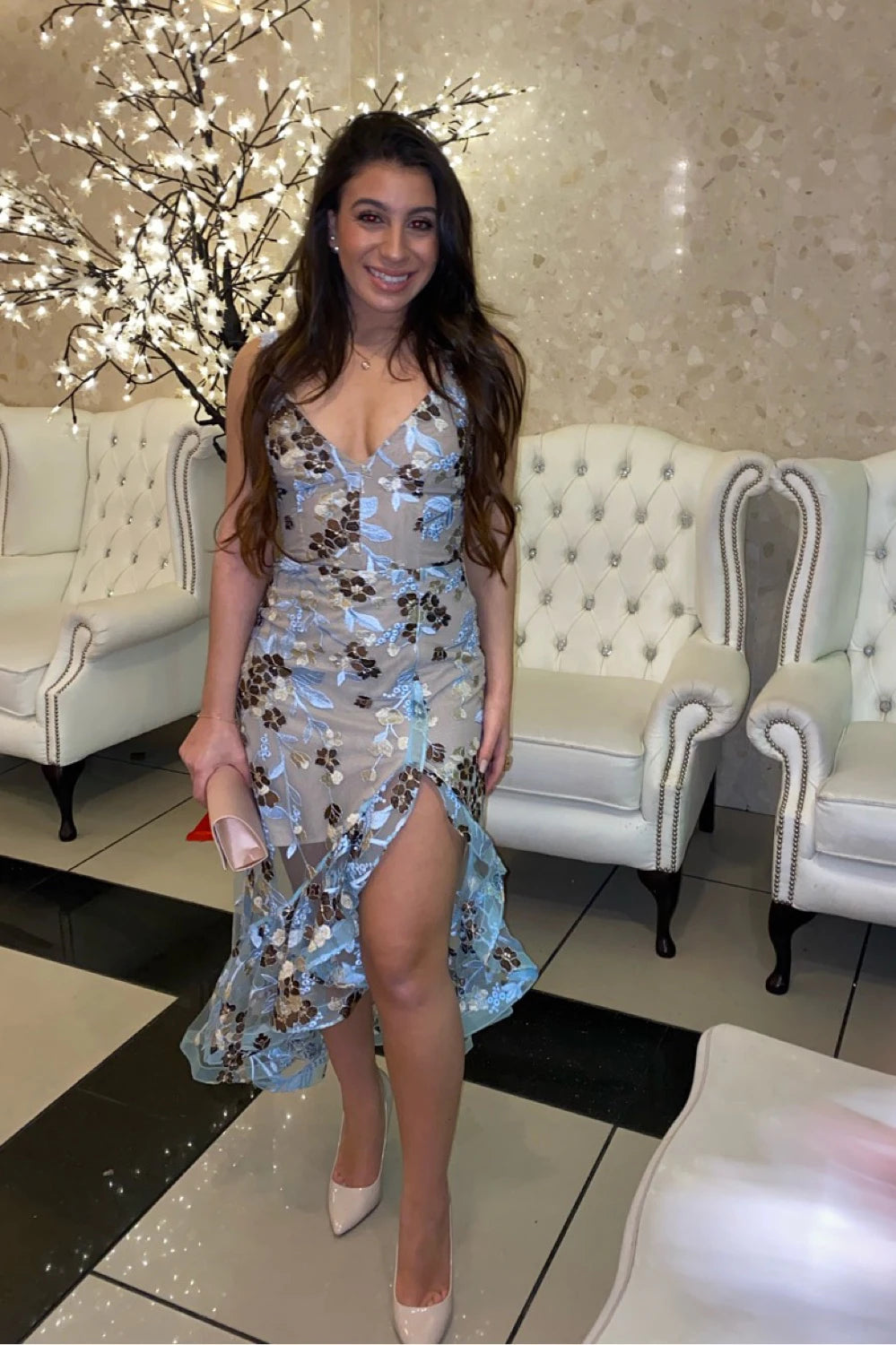 Sawanna Floral Embroidered Dress