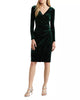 RALPH LAUREN - Navy Velvet Surplice Dress - Designer Dress hire