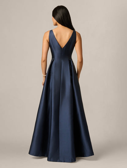 Beaded Pocket Mikado Ballgown
