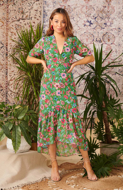 Button Front Tea Dress