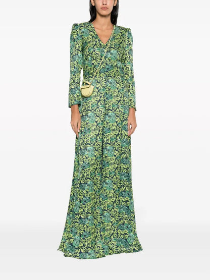 Margot V-neck silk long dress