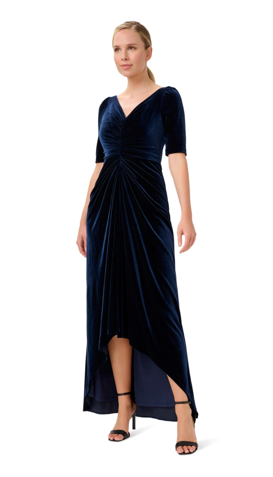 Ruched Velvet Midnight Gown