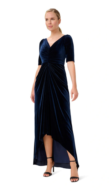 Ruched Velvet Midnight Gown