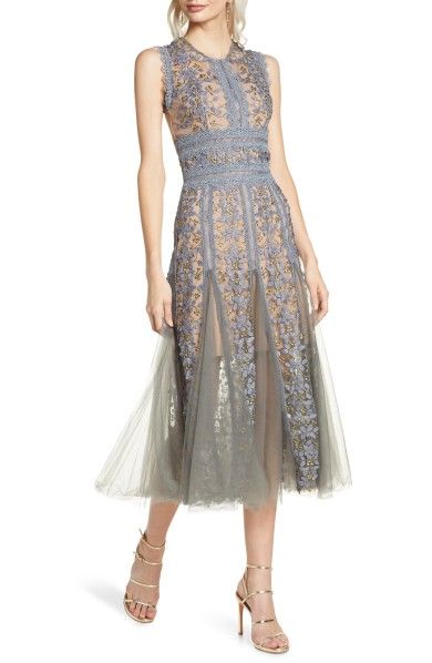 Saba Grey Midi Dress