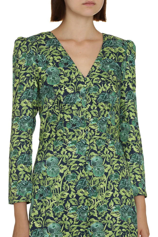 Margot V-neck silk long dress