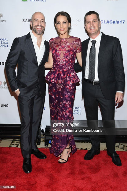 Floral Embroidered Cady Gown