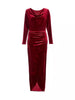 QUIZ - Velvet Cowl Neck Dress - Designer Dress hire