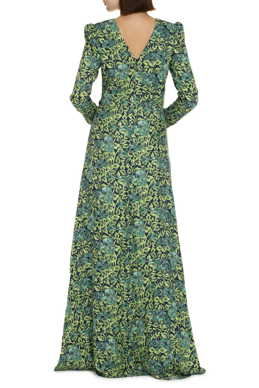 Margot V-neck silk long dress