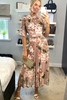 JOLIE MOI - Tina Floral Midi Dress Apricot - Designer Dress hire