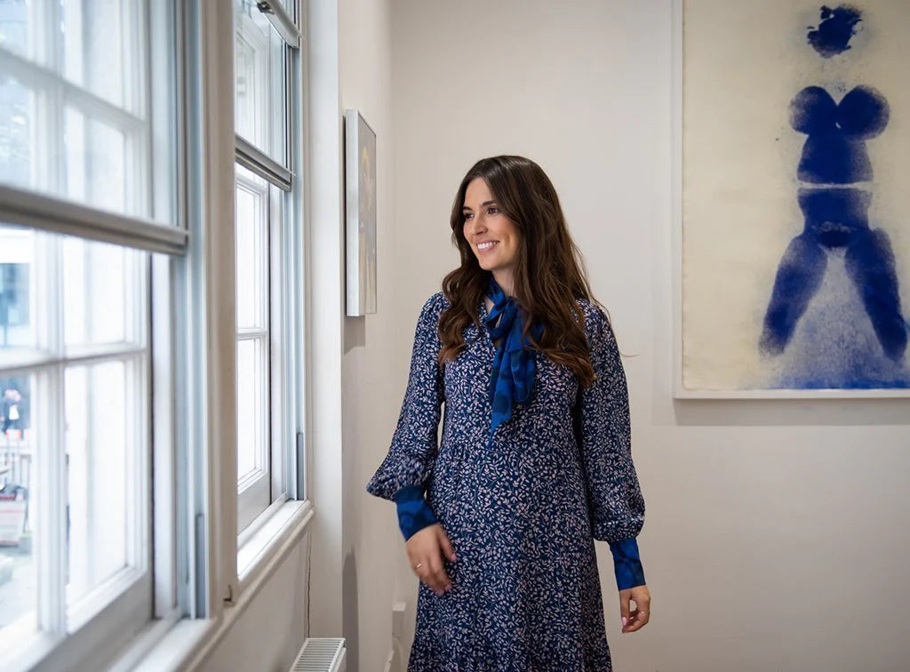 Sandhya Navy Floral Dress