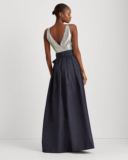 Metallic Taffeta Gown