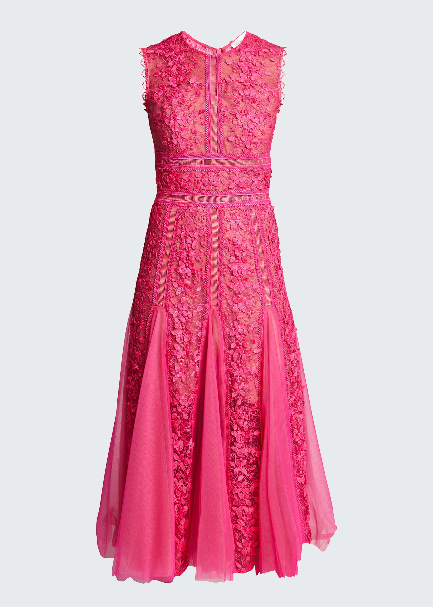 Megan Pink Lace Dress