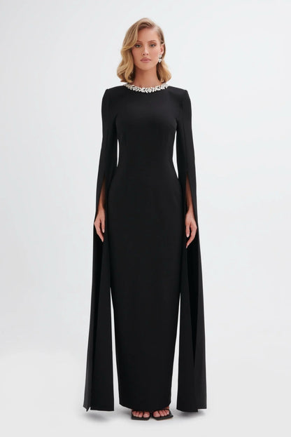 Kelly Cape Sleeve Maxi Dress