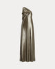 RALPH LAUREN - Metallic Chiffon One-Shoulder Gown - Designer Dress hire