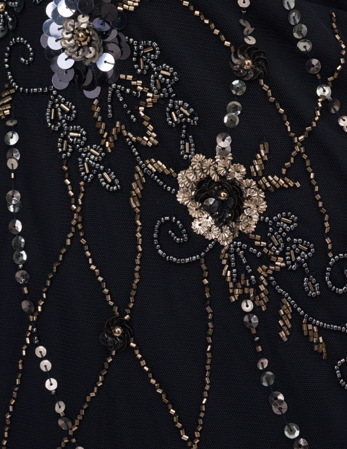 Beaded Cape Gown