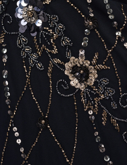 Beaded Cape Gown