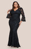 Goddiva - Petite Scalloped Lace Maxi - Designer Dress hire