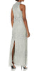 ADRIANNA PAPELL - Halter Beaded Column Gown - Designer Dress hire