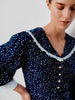 BEULAH - Romily Navy Polka Dress - Designer Dress hire