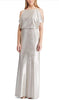 RALPH LAUREN - Metallic Cold-Shoulder Gown - Designer Dress hire