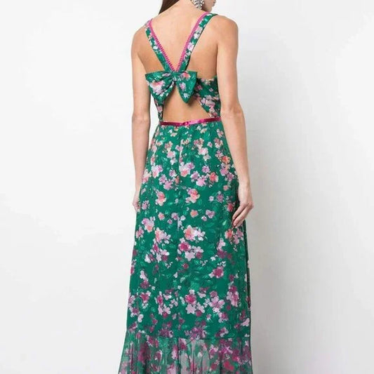 Ruffle Front Floral Wrap Dress