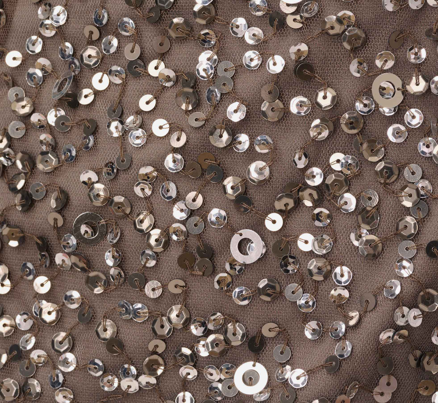 Scoop Back Sequin Gown