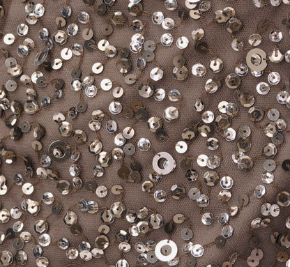 Scoop Back Sequin Gown