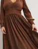 Boden - Metallic Brown Maxi Dress - Designer Dress hire