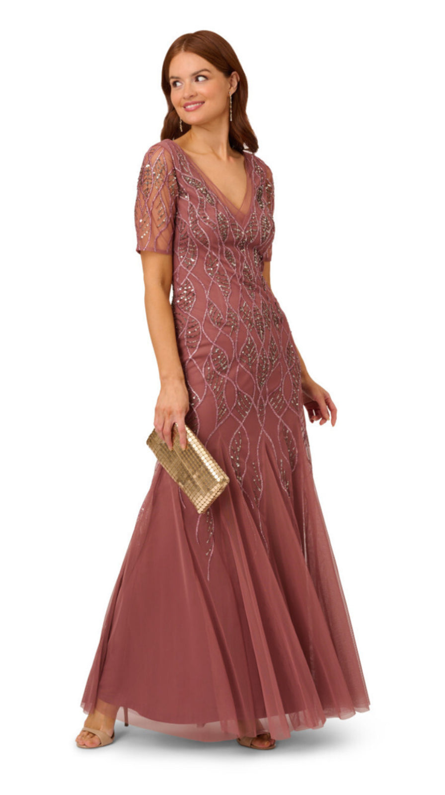 Beaded covered gown