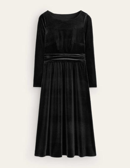 abigail velvet midi dress Black Occasion Gown
