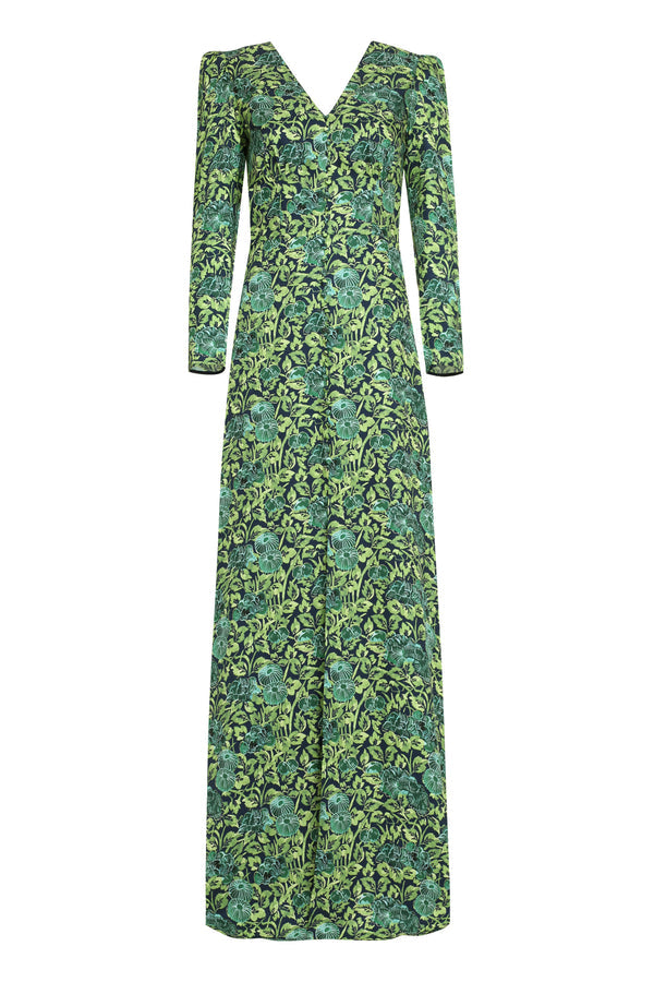 Margot V-neck silk long dress