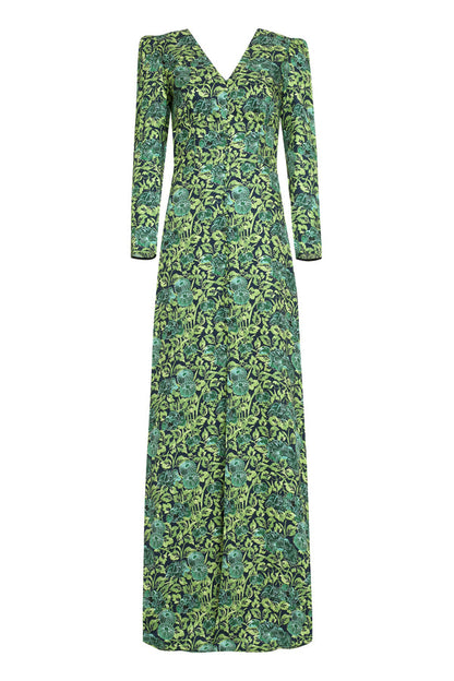 Margot V-neck silk long dress