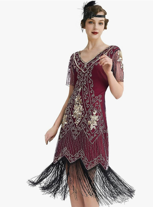 Irregular Fringe Gatsby Dress