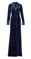 ADRIANNA PAPELL - Velvet Tuxedo Gown - Designer Dress Hire