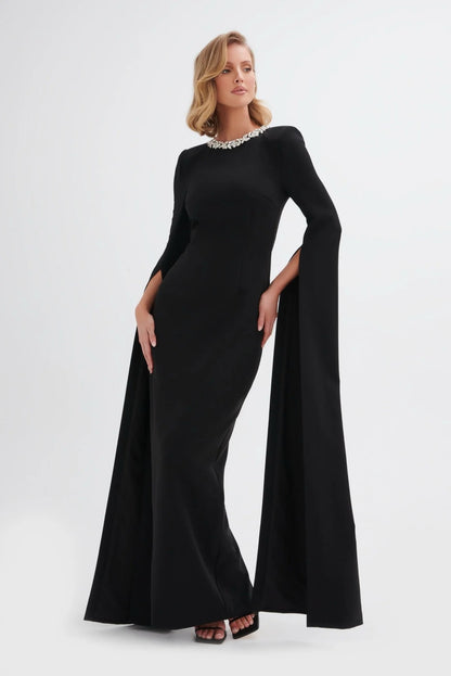 Kelly Cape Sleeve Maxi Dress