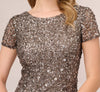 ADRIANNA PAPELL - Scoop Back Sequin Gown - Designer Dress hire