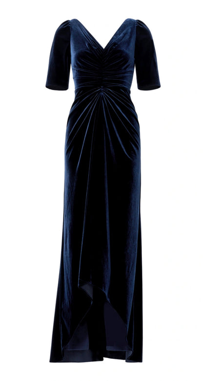 Ruched Velvet Midnight Gown