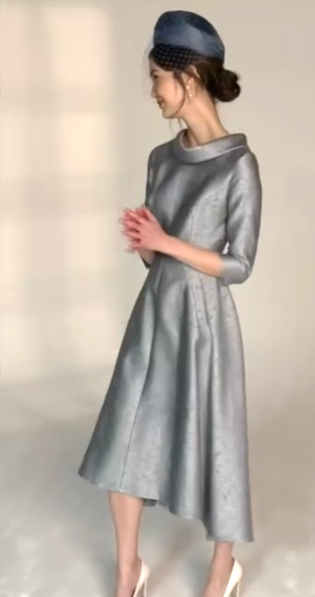 Blythe Dress Moonstone Jacquard